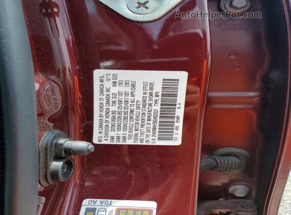 2HKRM4H59GH603531 2016 HONDA CR-V Burgundy Vista interior de 360 grados
