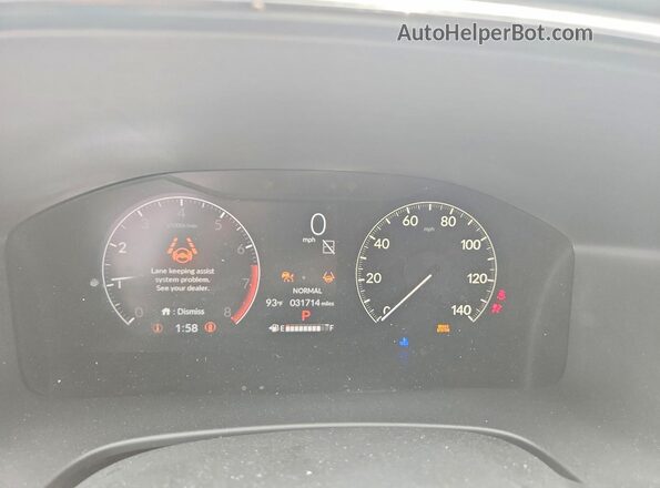 2HKRS4H29RH423271 2024 HONDA CR-V Black ხელსაწყოთა პანელის ხედი