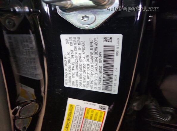 2HKRS4H77TH425345 2026 HONDA CR-V Black Vista de la etiqueta del VIN
