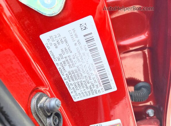 2HKRW2H50JH693545 2018 HONDA CR-V Red VIN კოდის სტიკერის ხედი