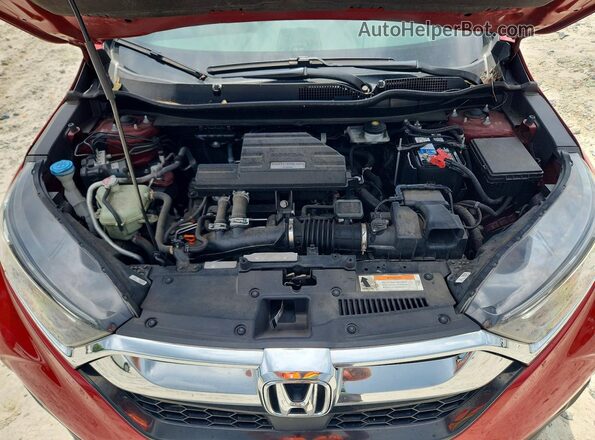 2HKRW2H50JH693545 2018 HONDA CR-V Red ძრავის განყოფილების ხედი