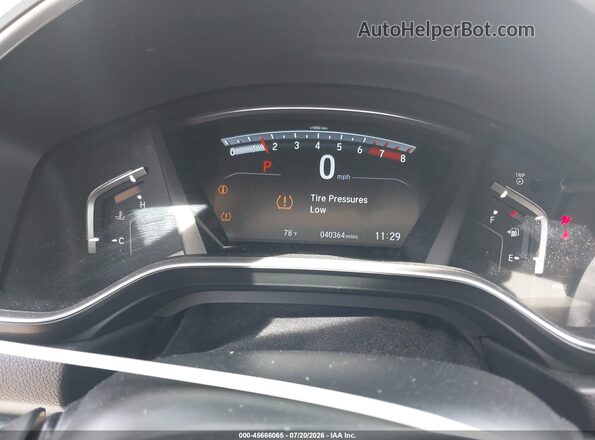 2HKRW2H51KH610075 2019 HONDA CR-V White უკანა სავარძლების ხედი