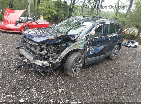 2HKRW2H52JH634593 2018 HONDA CR-V Blue Առջևի ձախ երեք քառորդ տեսարան