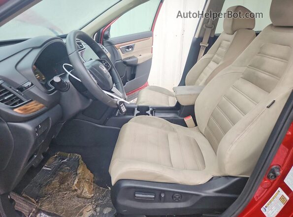 2HKRW2H52KH651296 2019 HONDA CR-V Красный Вид салона спереди