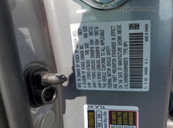 2HKRW2H55MH682819 2021 HONDA CR-V Silver VIN sticker view