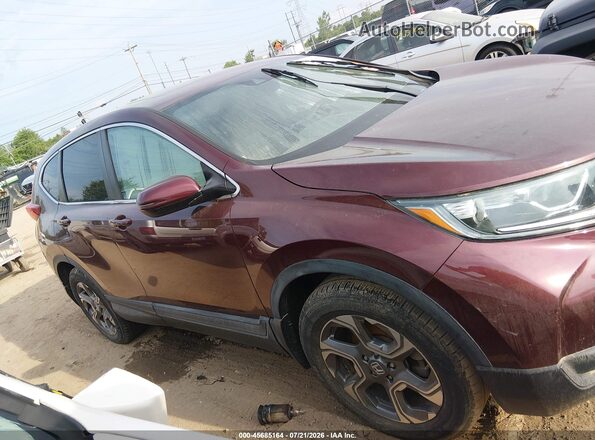 2HKRW2H56KH662981 2019 HONDA CR-V Maroon Rear interior view