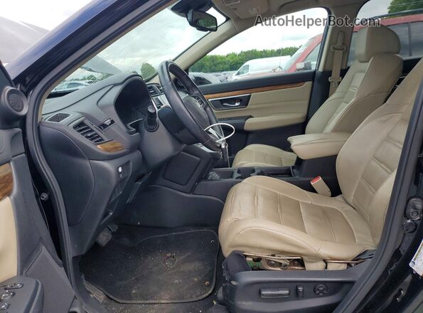 2HKRW2H80HH684784 2017 HONDA CR-V Black Widok wnętrza z przodu