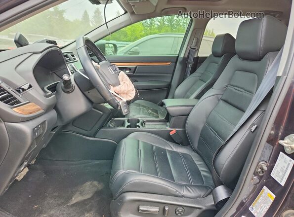 2HKRW2H80KH136520 2019 HONDA CR-V Черный Вид салона спереди