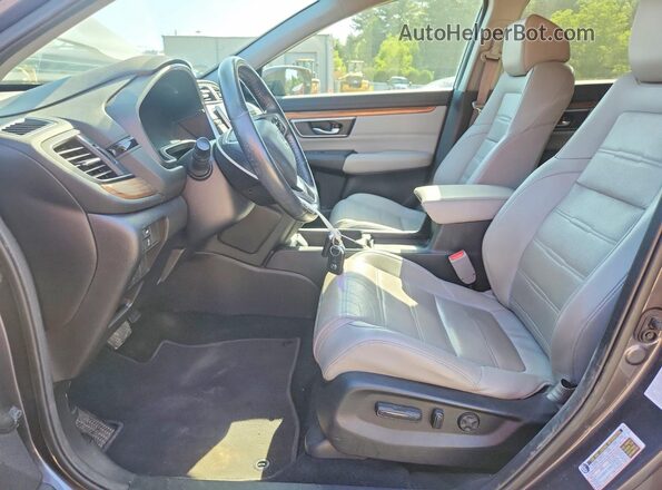 2HKRW2H82KH674734 2019 HONDA CR-V Gray Widok wnętrza z przodu