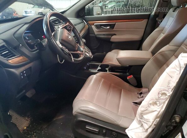 2HKRW2H84LH612933 2020 HONDA CR-V Черный Вид салона спереди