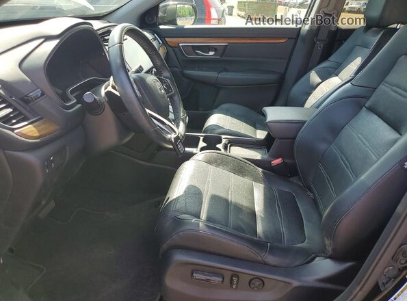 2HKRW2H85LH615422 2020 HONDA CR-V Black Widok wnętrza z przodu