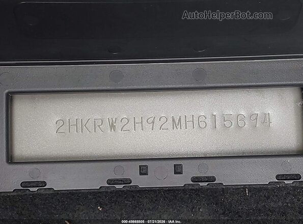 2HKRW2H92MH615694 2021 HONDA CR-V Gray 
