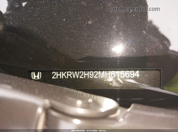 2HKRW2H92MH615694 2021 HONDA CR-V Gray 