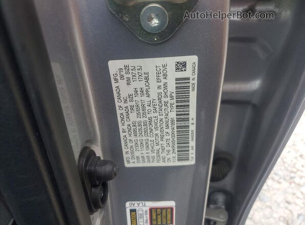 2HKRW5H30KH419991 2019 HONDA CR-V Silver Շարժիչի բաժամունքի տեսք