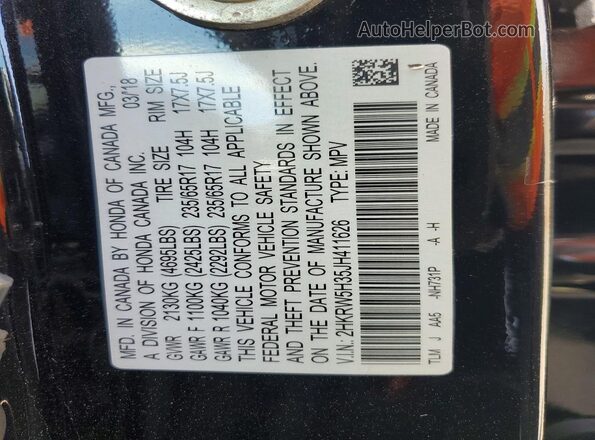 2HKRW5H35JH411626 2018 HONDA CR-V Black Սալոնի 360 աստիճան տեսք