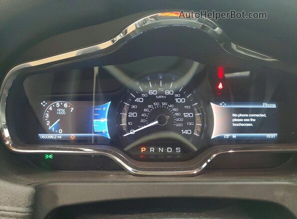 2LMHJ5AT1JBL02158 2018 LINCOLN MKT Blue Vista del cuadro de instrumentos
