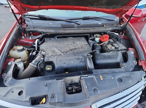 2LMHJ5AT6HBL00772 2017 LINCOLN MKT Maroon ძრავის განყოფილების ხედი