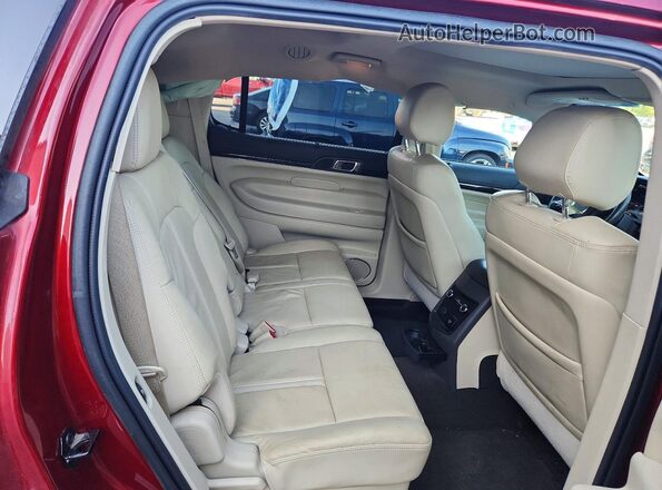 2LMHJ5AT6HBL00772 2017 LINCOLN MKT Maroon უკანა სალონის ხედი