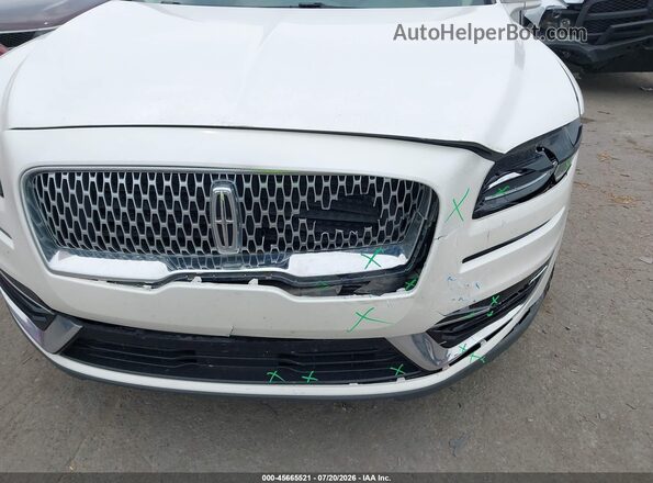2LMPJ6J97KBL61299 2019 LINCOLN NAUTILUS White Vista frontal