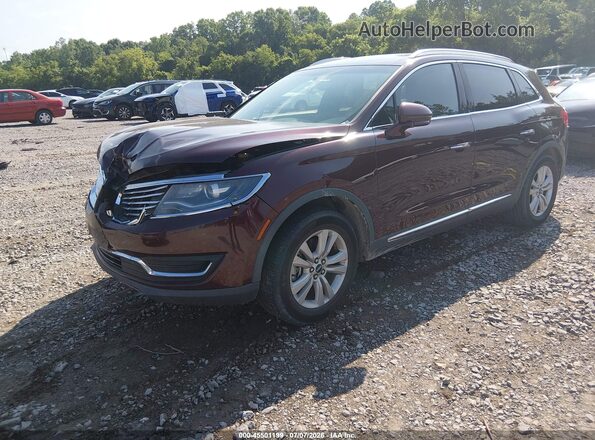 2LMPJ6JR0JBL18695 2018 LINCOLN MKX Burgundy წინა მარცხენა ხედი სამი მეოთხედიდან