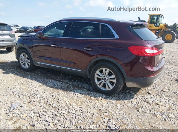 2LMPJ6JR0JBL18695 2018 LINCOLN MKX Burgundy უკანა მარცხენა