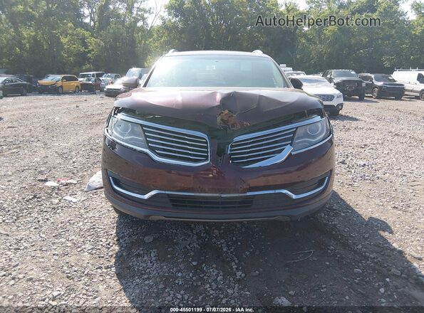 2LMPJ6JR0JBL18695 2018 LINCOLN MKX Burgundy ხელსაწყოთა პანელის ხედი
