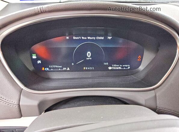 2LMPJ6K93KBL24300 2019 LINCOLN NAUTILUS Black Widok zestawu wskaźników