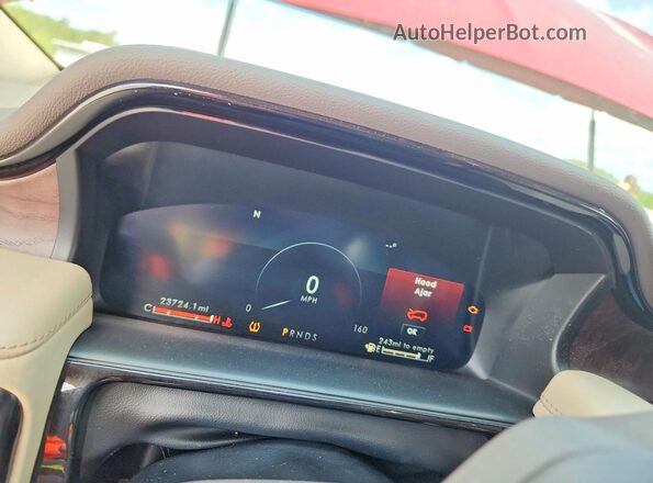 2LMPJ6K95MBL01670 2021 LINCOLN NAUTILUS Red Вид щитка приладів