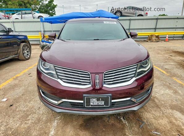 2LMPJ6KR0JBL26701 2018 LINCOLN MKX Burgundy Դիմացի տեսք