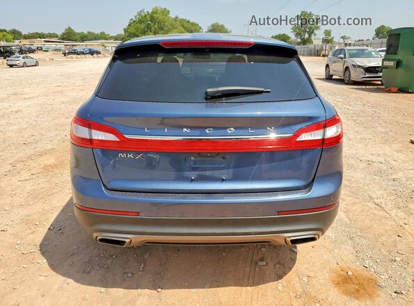 2LMPJ6KR1JBL44642 2018 LINCOLN MKX Blue Вид ззаду