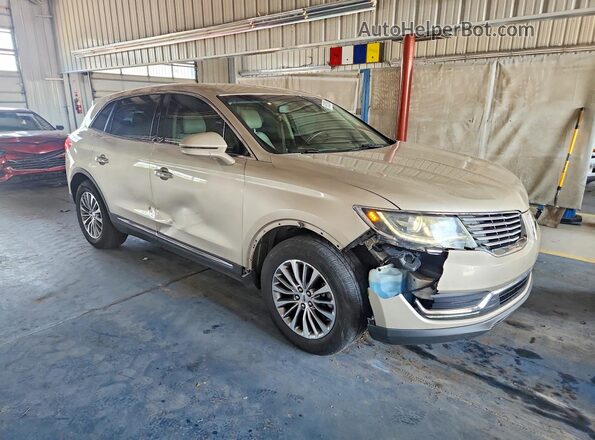 2LMPJ6KR3HBL16481 2017 LINCOLN MKX Желто-коричневый Передняя правая четверть