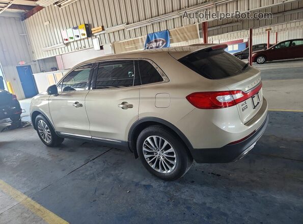 2LMPJ6KR3HBL16481 2017 LINCOLN MKX Желто-коричневый Задняя левая четверть