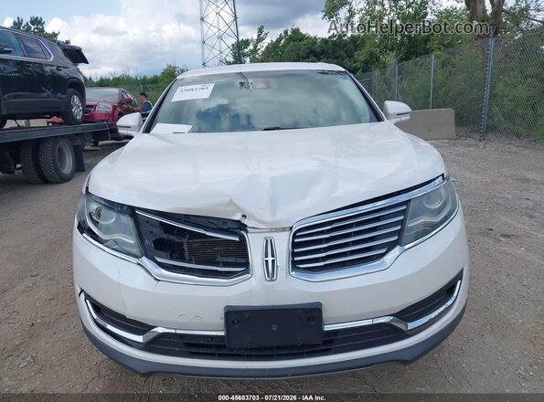 2LMPJ6KR7HBL26320 2017 LINCOLN MKX White Vista del cuadro de instrumentos
