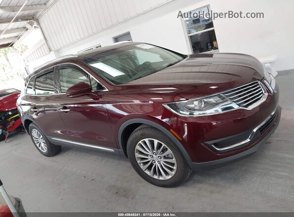 2LMPJ6KR8JBL17678 2018 LINCOLN MKX Maroon უკანა სალონის ხედი