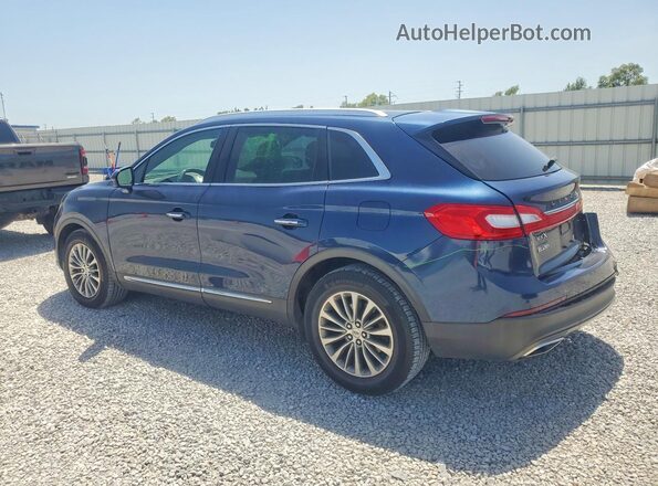2LMPJ6KR9HBL38436 2017 LINCOLN MKX Синий Задняя левая четверть