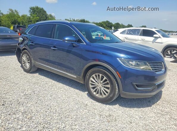2LMPJ6KR9HBL38436 2017 LINCOLN MKX Синий Передняя правая четверть