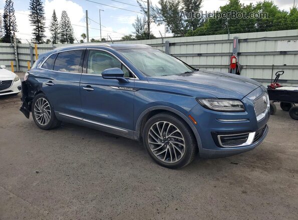 2LMPJ6L98KBL10908 2019 LINCOLN NAUTILUS Blue Передня права чверть