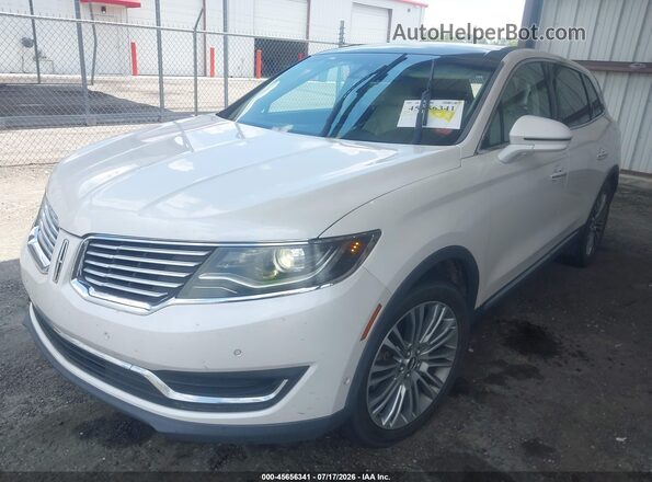 2LMPJ6LR4HBL47012 2017 LINCOLN MKX White Առջևի ձախ երեք քառորդ տեսարան