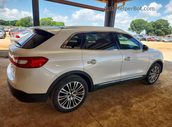 2LMPJ6LR7GBL37203 2016 LINCOLN MKX White Trasero derecho