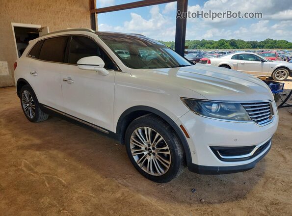 2LMPJ6LR7GBL37203 2016 LINCOLN MKX White Delantero derecho