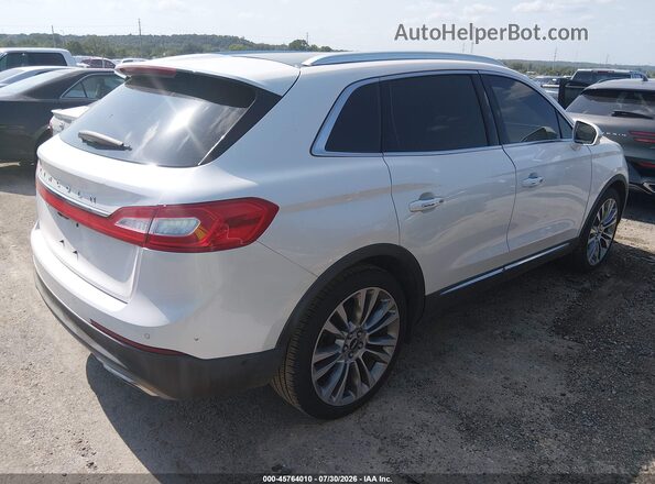 2LMPJ6LR7GBL38822 2016 LINCOLN MKX White Հետևի աջ