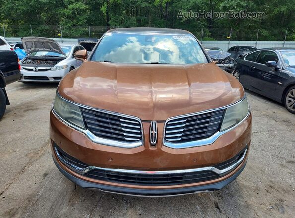 2LMPJ7JR8GBL23142 2016 LINCOLN MKX Orange Front view