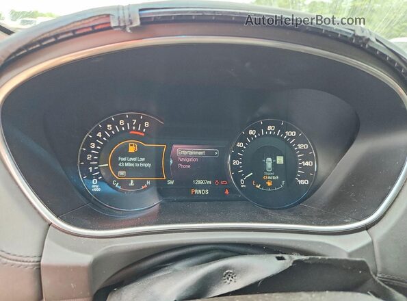 2LMPJ7JR8GBL23142 2016 LINCOLN MKX Orange Instrument cluster view