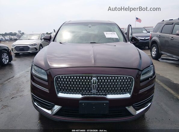 2LMPJ8J93KBL58041 2019 LINCOLN NAUTILUS Burgundy Սարքավորումների վահանակի տեսք