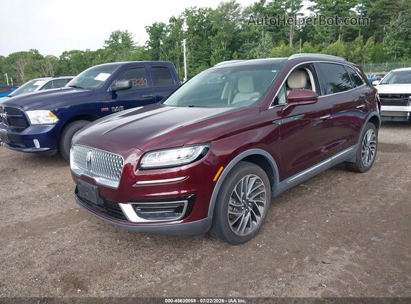 2LMPJ8K91LBL00221 2020 LINCOLN NAUTILUS Темно-бордовый Передняя левая четверть