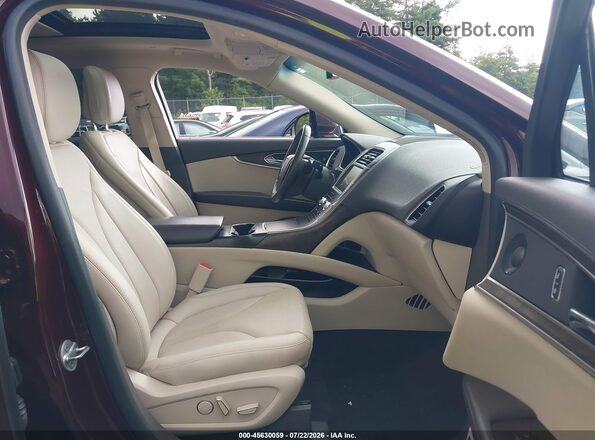 2LMPJ8K91LBL00221 2020 LINCOLN NAUTILUS Темно-бордовый Вид салона спереди