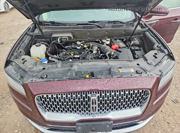 2LMPJ8K93NBL25446 2022 LINCOLN NAUTILUS Maroon Вид підкапотного простору