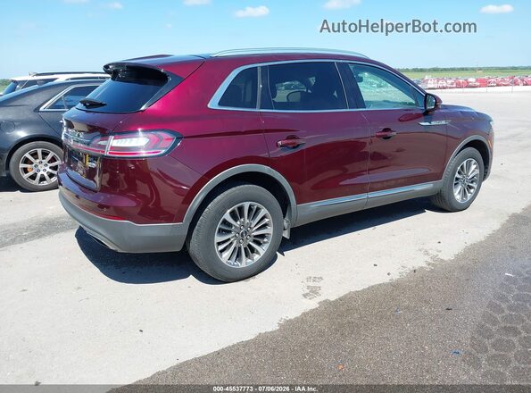 2LMPJ8K95KBL33866 2019 LINCOLN NAUTILUS Maroon Задня права чверть