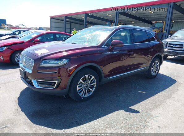2LMPJ8K95KBL33866 2019 LINCOLN NAUTILUS Maroon Передня ліва чверть