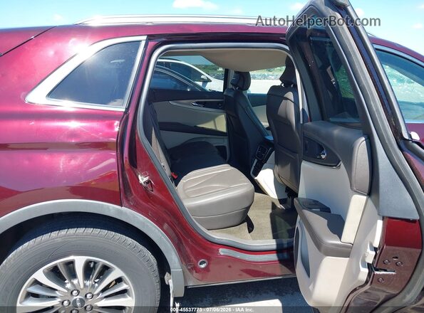 2LMPJ8K95KBL33866 2019 LINCOLN NAUTILUS Maroon Вид наклейки з VIN-кодом